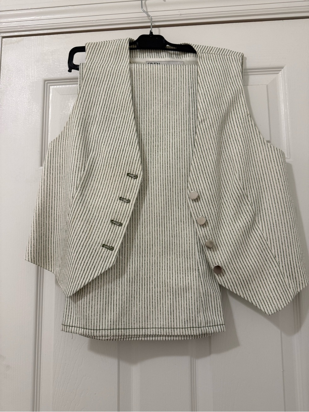 Zara Cream Pinstripe Women's Set